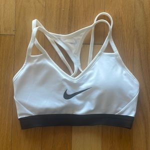 Nike white sports bra